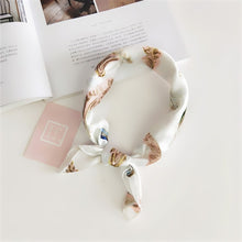 Load image into Gallery viewer, Soft Silk  Satin Square Floral  Print Foulard Accessories