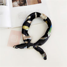 Load image into Gallery viewer, Soft Silk  Satin Square Floral  Print Foulard Accessories