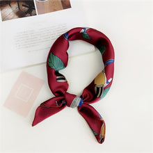 Load image into Gallery viewer, Soft Silk  Satin Square Floral  Print Foulard Accessories