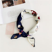 Load image into Gallery viewer, Soft Silk  Satin Square Floral  Print Foulard Accessories