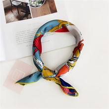 Load image into Gallery viewer, Soft Silk  Satin Square Floral  Print Foulard Accessories
