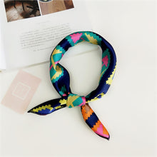 Load image into Gallery viewer, Soft Silk  Satin Square Floral  Print Foulard Accessories