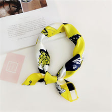 Load image into Gallery viewer, Soft Silk  Satin Square Floral  Print Foulard Accessories