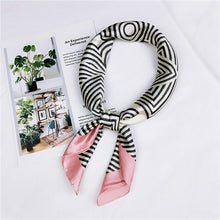 Load image into Gallery viewer, Striped  Print Silk Foulard