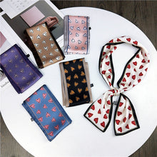 Load image into Gallery viewer, Print Many Heart Design Silk Foulard
