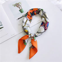 Load image into Gallery viewer, pink butterfly printed foulard